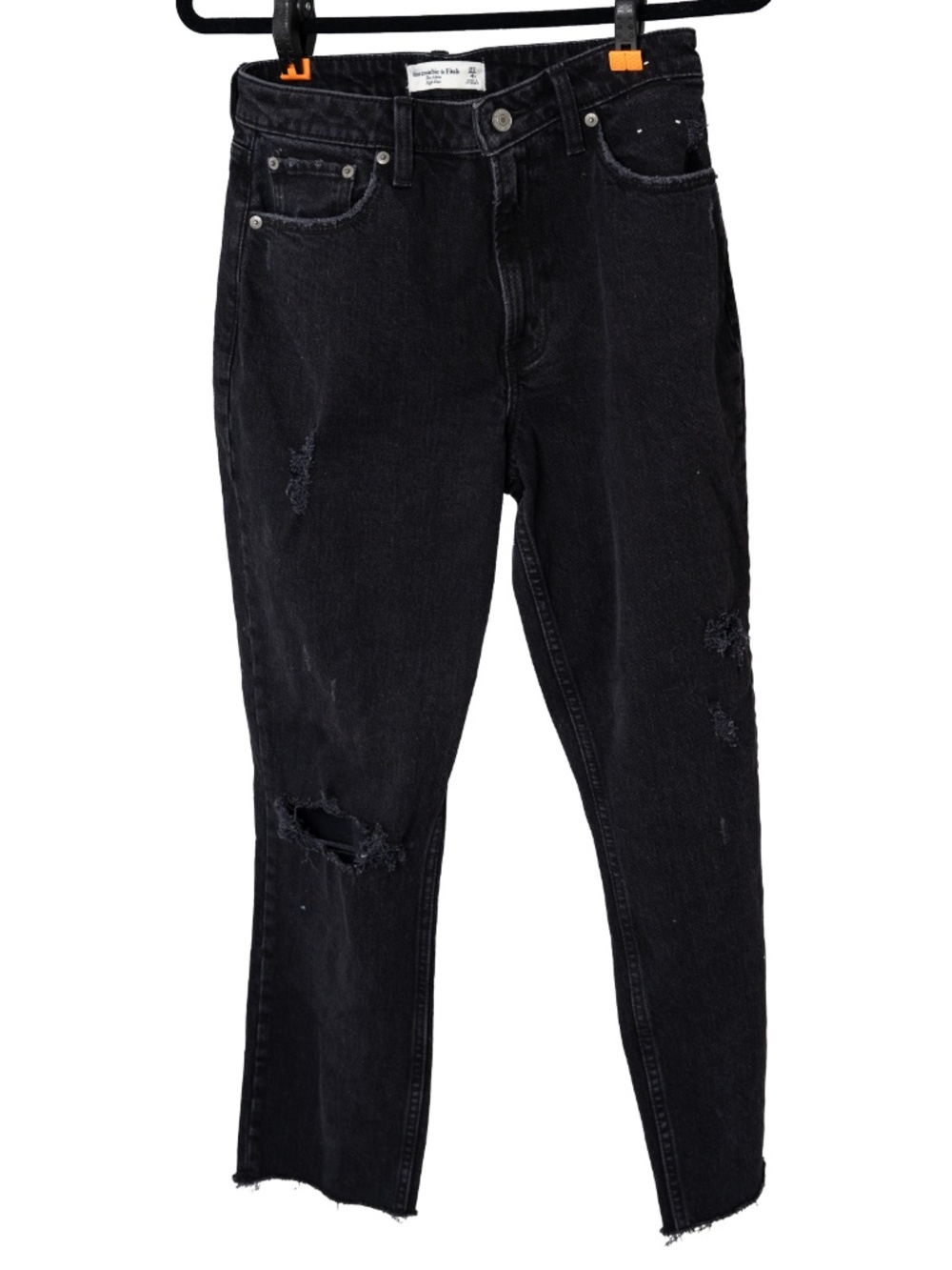 Abercrombie and Fitch, the Mom high rise , curve love in black. Size 27/4R insea